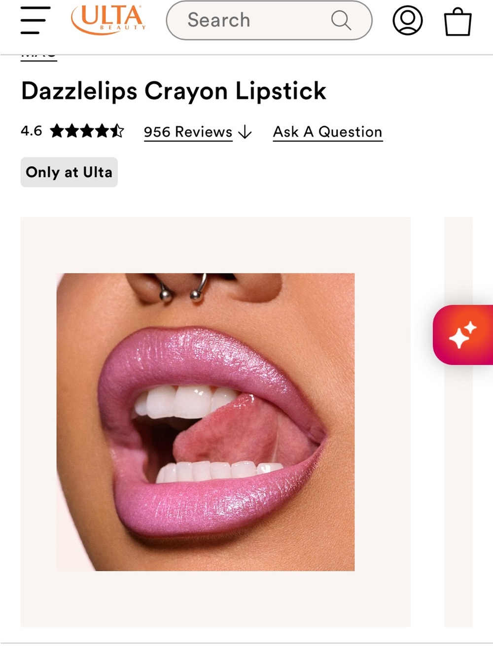 Dazzlelips Crayon Lipstick spaced out
soft cool pink light pink pearl glitter - Picture 1 of 7